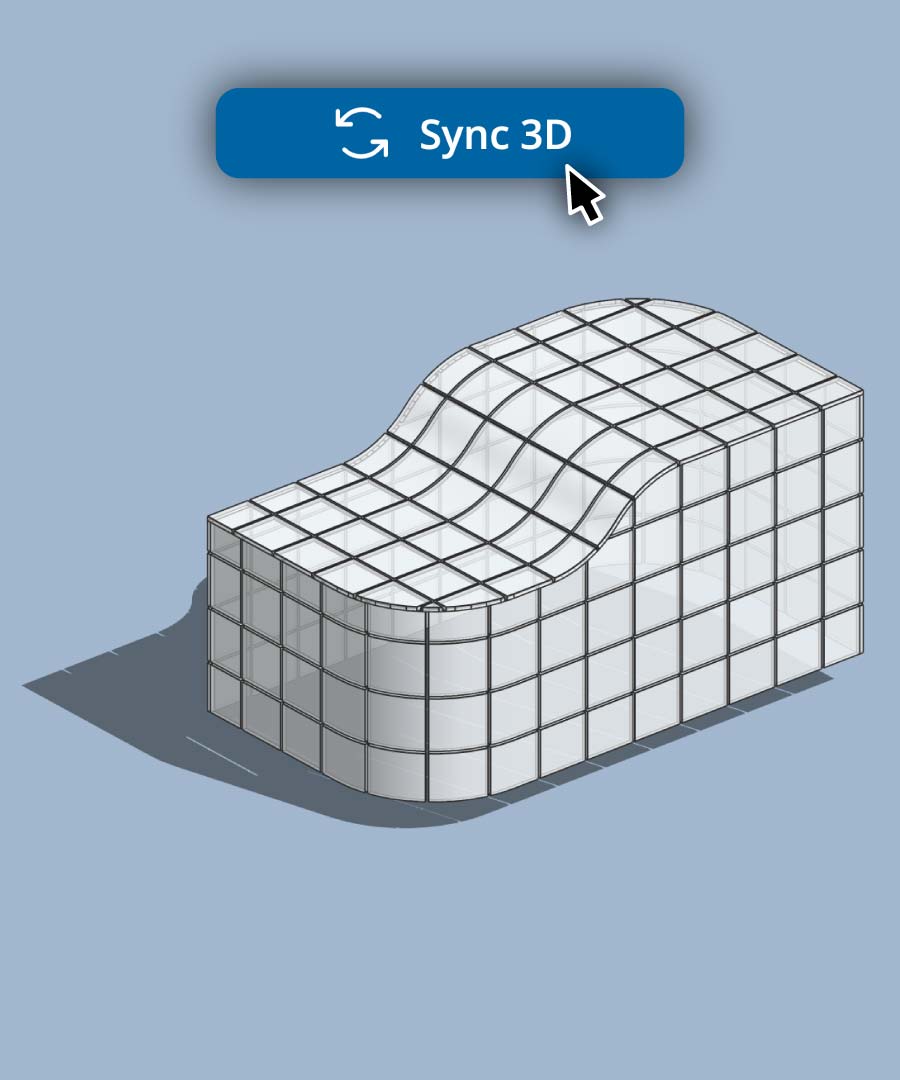 Generated material pieces across the original SketchUp surface.